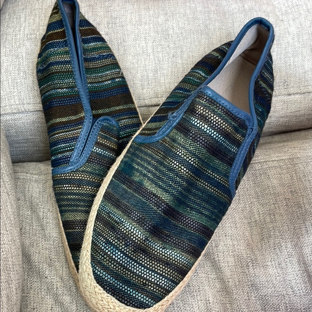 Kenneth Cole New York Blue and Green Slip-On Loafers